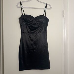 Windsor Black Ruched Bodycon Mini Dress